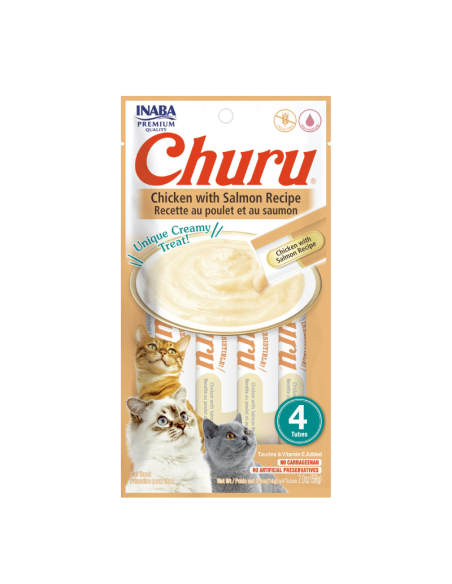 CHURU GATO SALMON POLLO 4 UNID