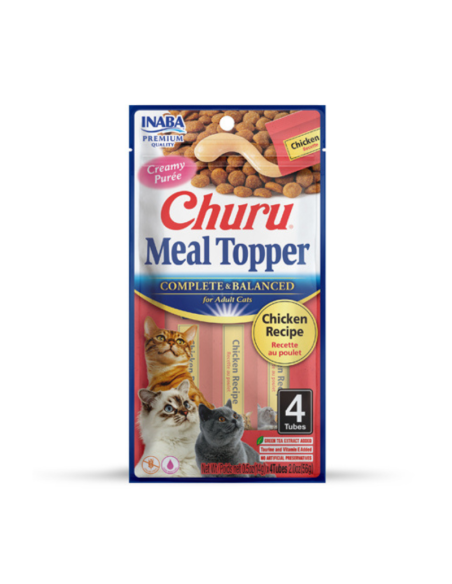 CHURU GATO MEAL TOPPER POLLO 4 UNID