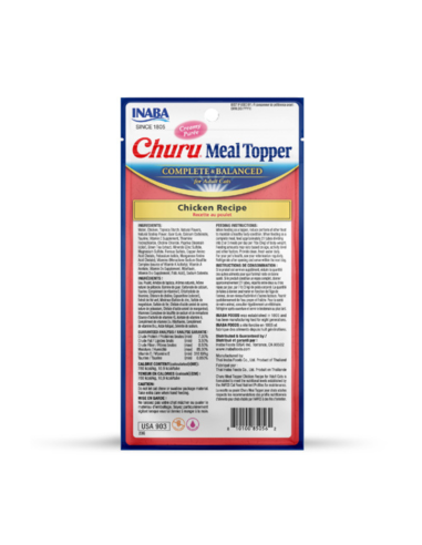 CHURU GATO MEAL TOPPER POLLO 4 UNID