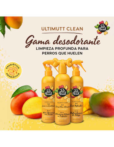 PET HEAD ULTIMUTT CLEAN SPRAY REFRESCANTE 3 EN 1 300 ML