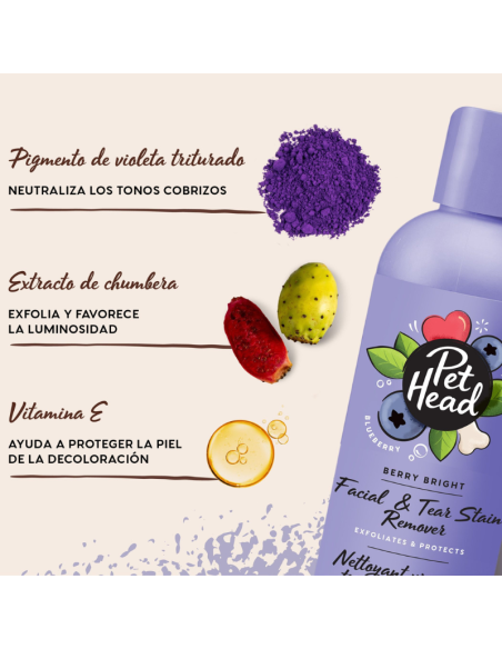 PET HEAD BERRY BRIGHT REMOVEDOR MANCHAS FACIALES 200 ML